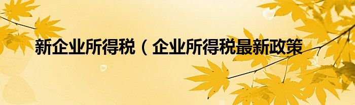 最新企业所得税政策解析及其对企业的影响